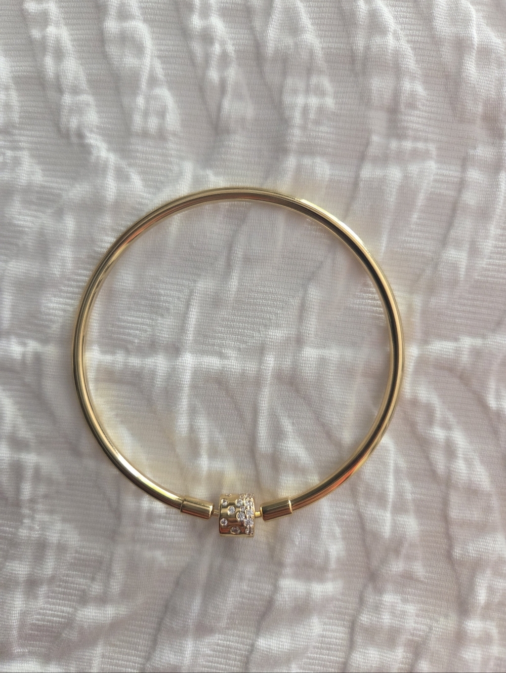 Pandora Gold Crystal Accent Women’s Bangle Bracelet